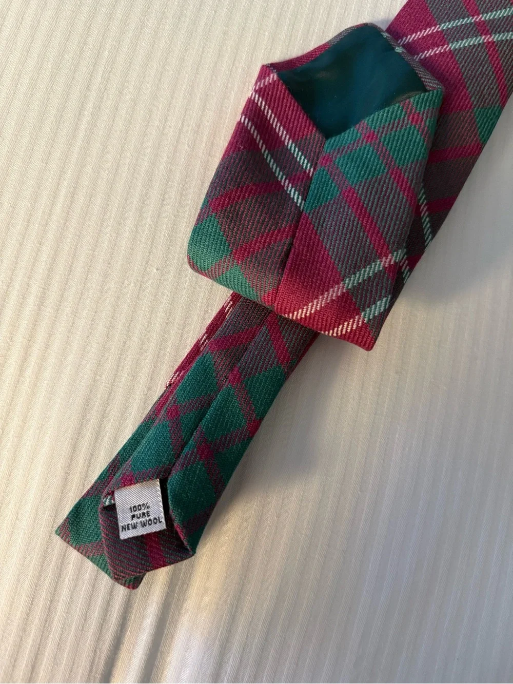 Rowing Blazers Burgundy and Green Plaid Narrow Tie